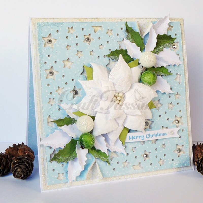 Troqueles de corte de Metal para manualidades, troqueles de corte, decoración de hojas de Navidad, álbum de recortes, tarjeta de papel artesanal en relieve