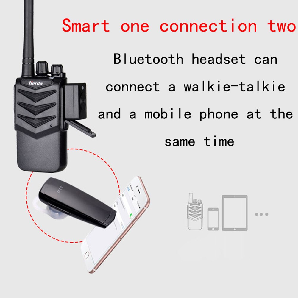 Walkie Talkie Hands-free Bluetooth Headset K/M Type Earphone 2Way Radio Wireless