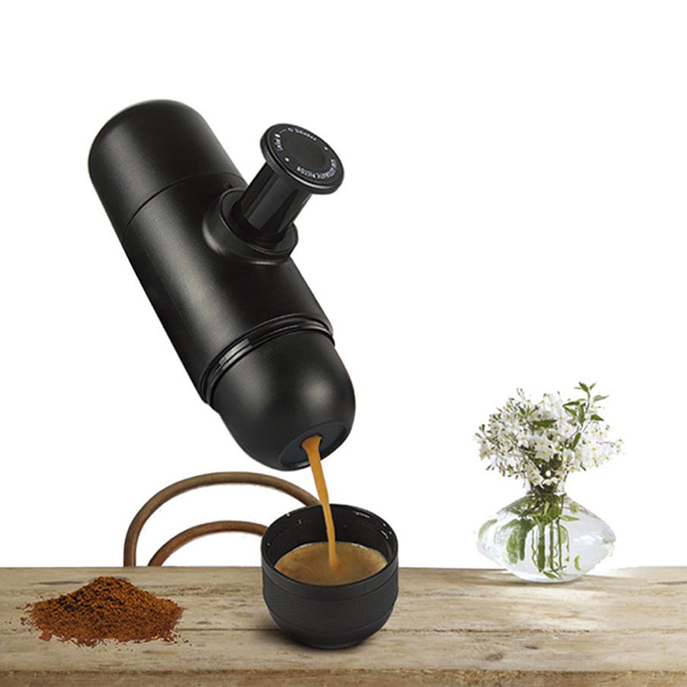 mini manuell kaffetrakter 70ml til hjemme bil reise kontor håndholdt espresso trykk kaffemaskin trykk forsyninger tilbehør