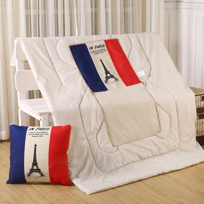 Multifunctionele deken Opvouwbaar kussenkussen, PP-katoen voor bank, bed, auto, reizen 2 in 1, cartoonkussens, kussens, dekens: 40*60 / Oranje