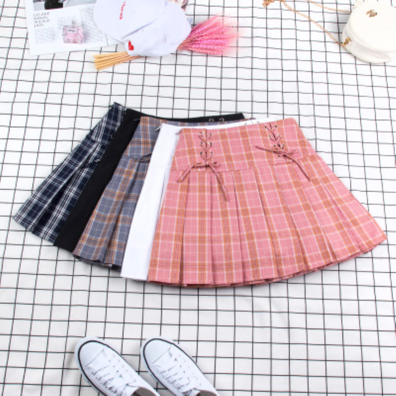 Sports Tennis Skirts High Waist Short Dress Pleated Tennis Skirt With Underpants Girls Teen Slim School Uniform for Cheerleader