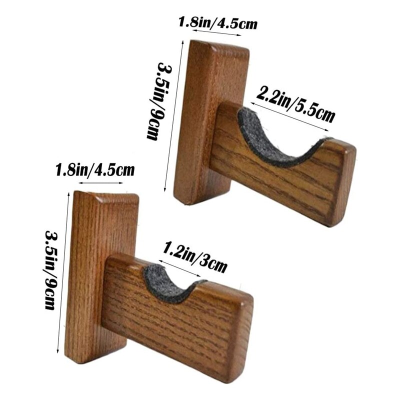 -Honkbalknuppel Wall Mount Display Case Houten Honkbalknuppel Houder Horizontale Display Rack Voor Softbal En Hockeystick