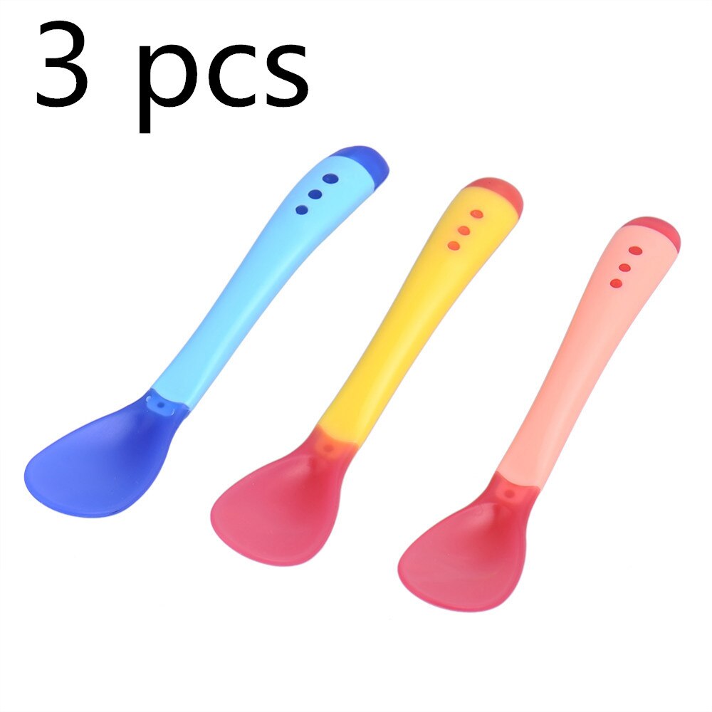 Cuchara con sensor de temperatura para alimentación de bebé, cucharas para niños, niño y niña, cubiertos para alimentación de bebé, 1/2/3 Uds.: 010203