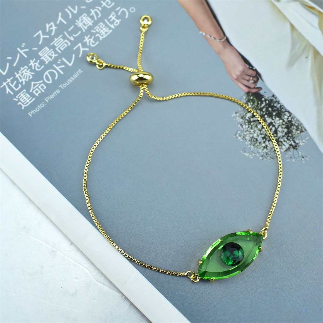 Turkije Evil Eye Armband Dames Crystal Zirkoon Eenvoudige Temperament Sieraden: 17