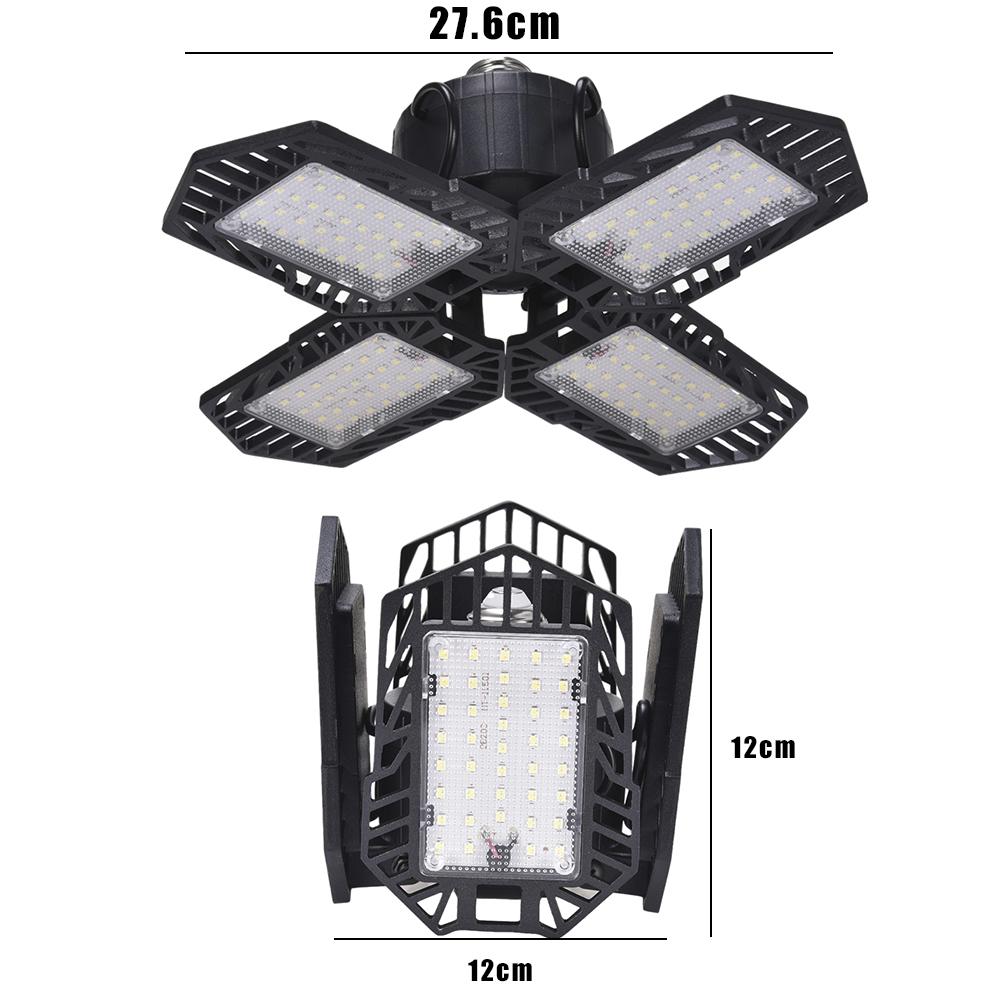 100W LED Garage Light Folding Ultra-thin Mining Lamp Floodlight Deformable Led Ceiling Light for Parking Lot Warehouse Workshop