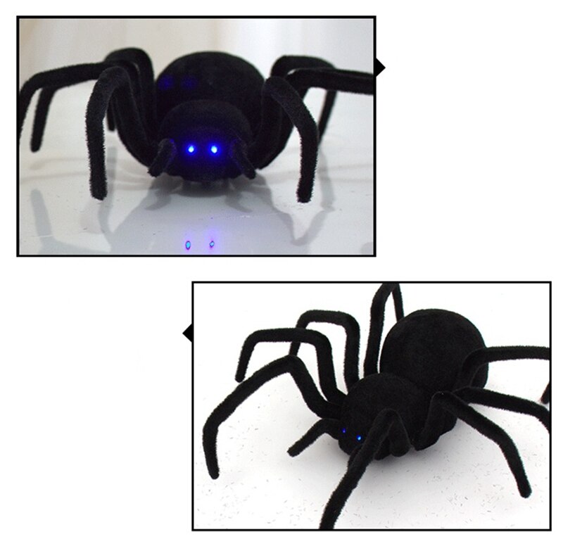 RC araña de miedo de Control remoto por infrarrojos de viuda negra de simulación de juguete de Animal para niños de los niños