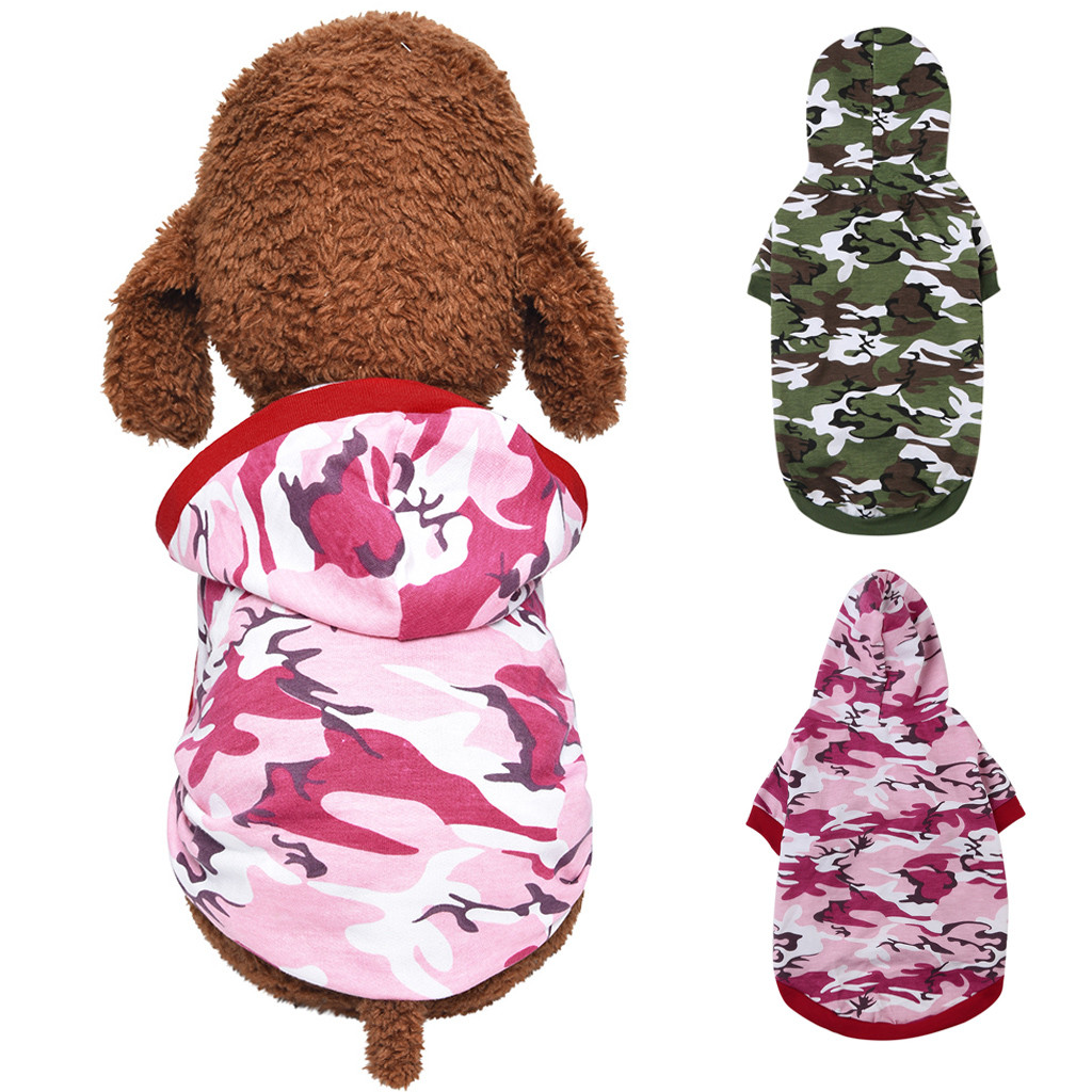 Haustier Hund Kleidung Für Kleine Hunde Tarnung Mit Kapuze Sweatshirt Welpen Haustier Katze Mantel Jacke Chihuahua Mops Hoodie Kleidung Bekleidung Neue
