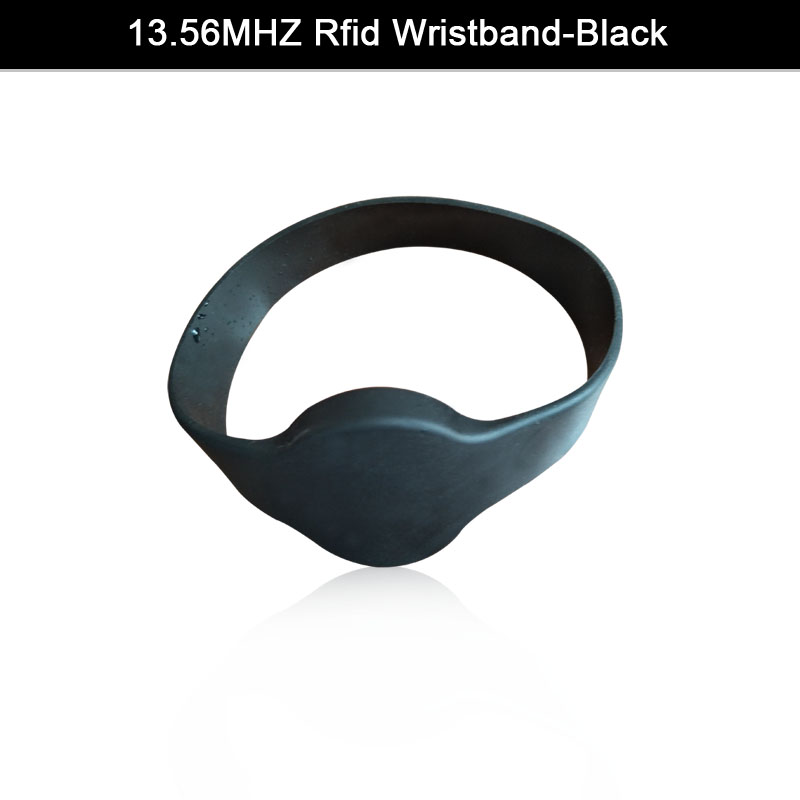 13.56 mhz  mf1108 (s50 kompatibel) iso 14443a rfid vandtæt smart silikone armbånd armbånd: Mulighed 3- sort