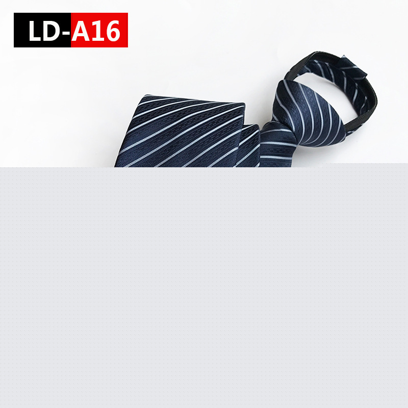 Original Convenient Fast Zip Tie Men's Simple Business 8 Cm Wedding Groom Lazy Easy To Pull Decorative Tie: LD-A16