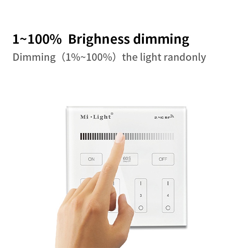 Intelligent control panel dimmer B1 touch control 2.4G WIFI intelligent control wiring-free LED light bar controller dimmer