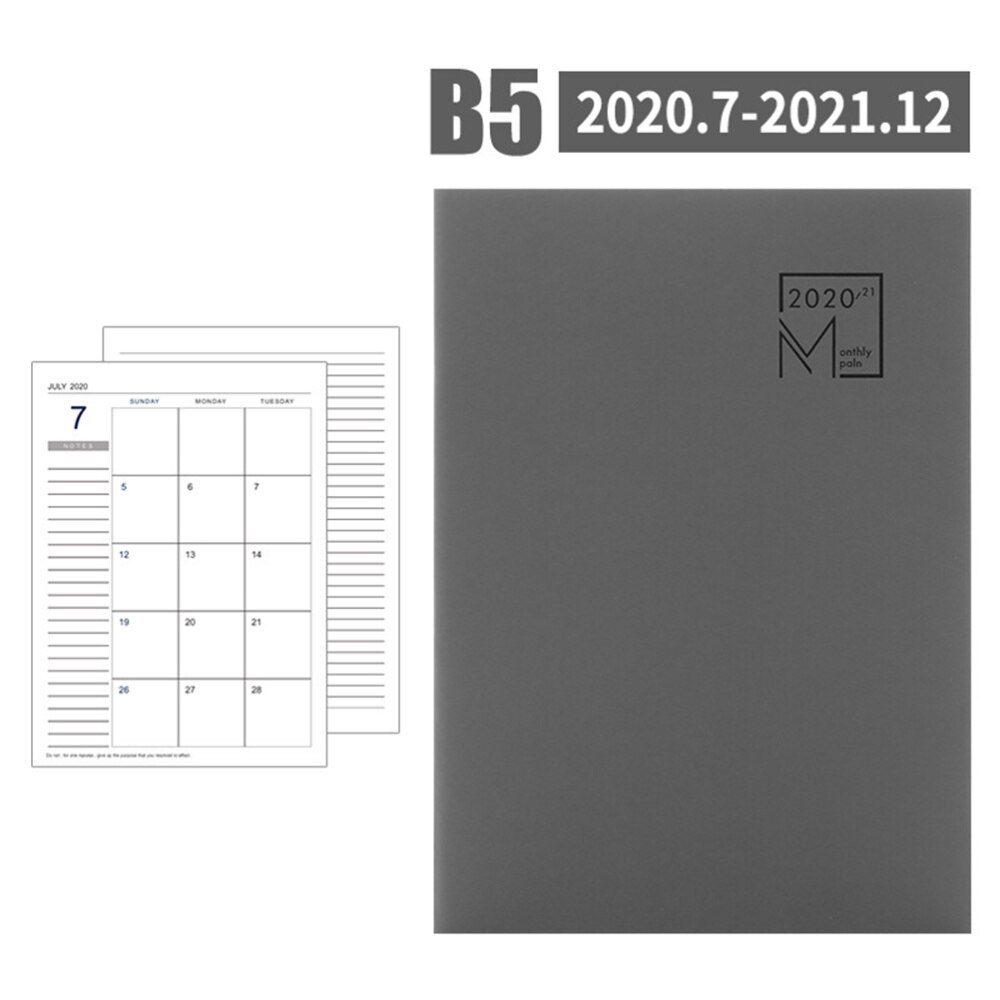 Agenda planificateur mensuel pour homme, femme et enfant, papeterie de journal intime efficace, (vert à partir de ), .7