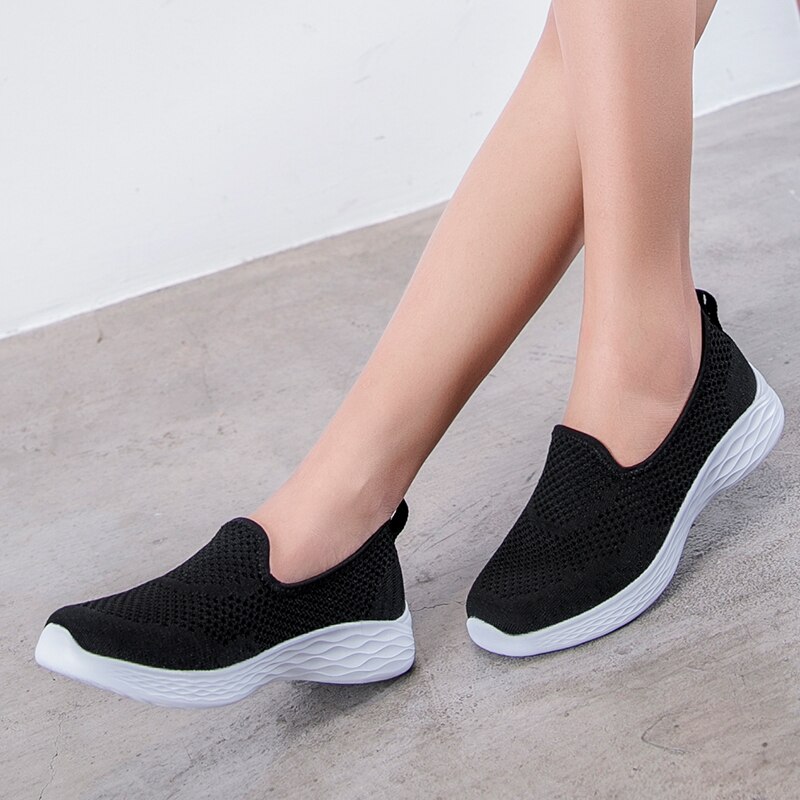 Platform sneakers dames platte zool hardloopschoenen mesh ademende dames sport loafers lichte schoenen dames