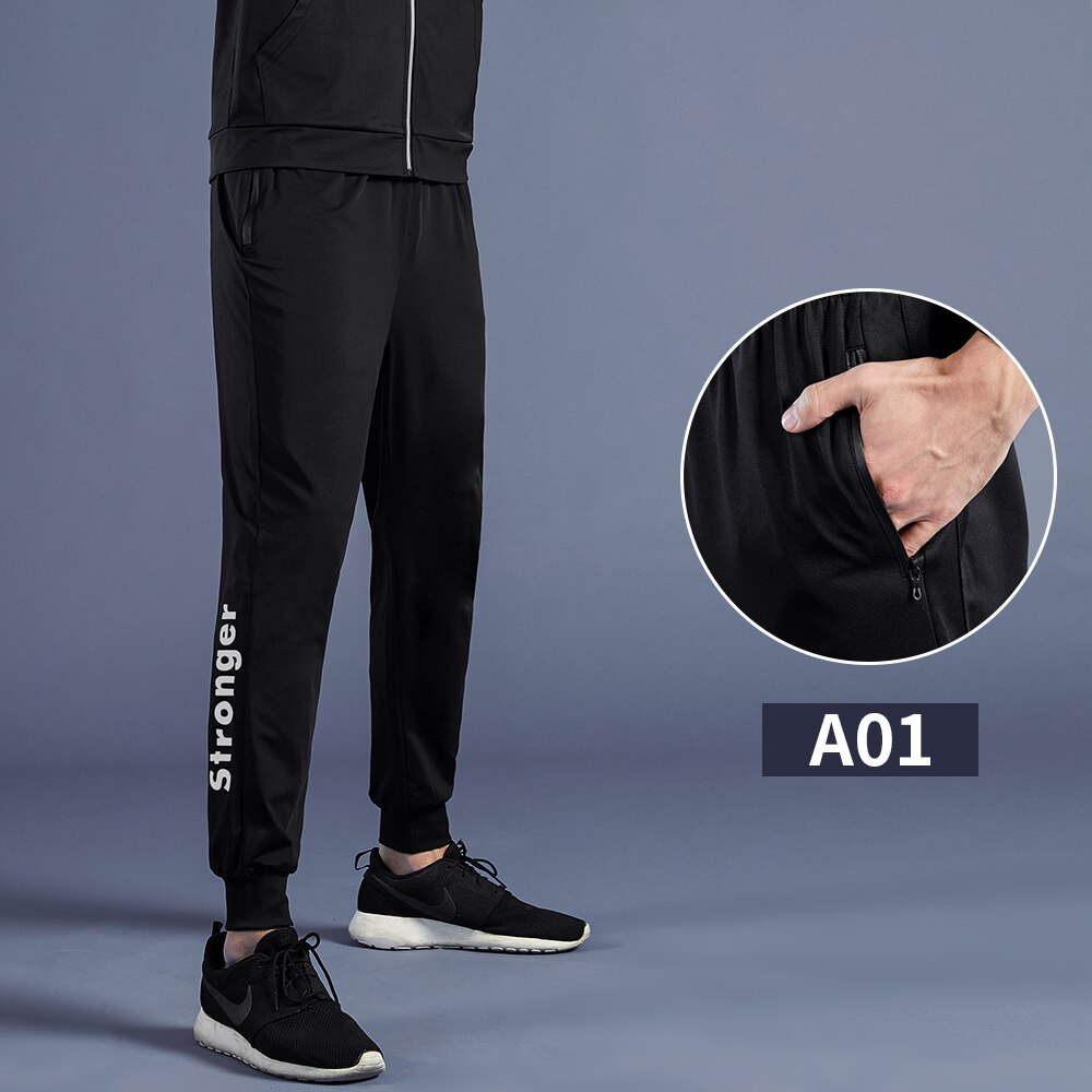Yinghu heren sportbroek, hardloopbroek, ritszakken, trainingsbroek, voetbalbroek, fitnessbroek, voetbalbroek voor heren.: 01 / Xl
