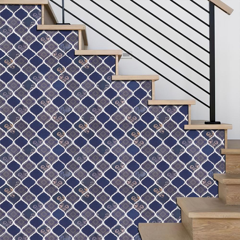 Carrelage mural en porcelaine, 10 pièces, motif lanterne, imperméable, pour cuisine, salle de bain et chambre à coucher