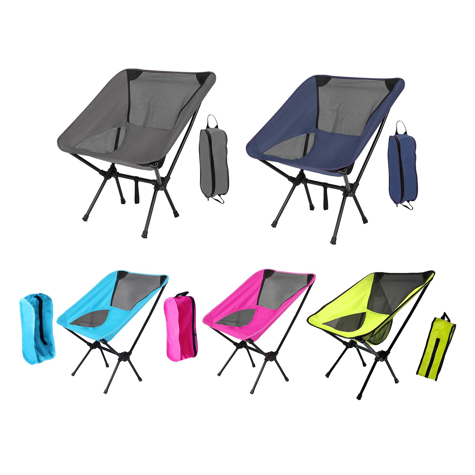 Klappbarer campingstuhl, angelstuhl für outdoor-aktivitäten wie wandern, trekking, grillen und picknicken ( 110kg stück)