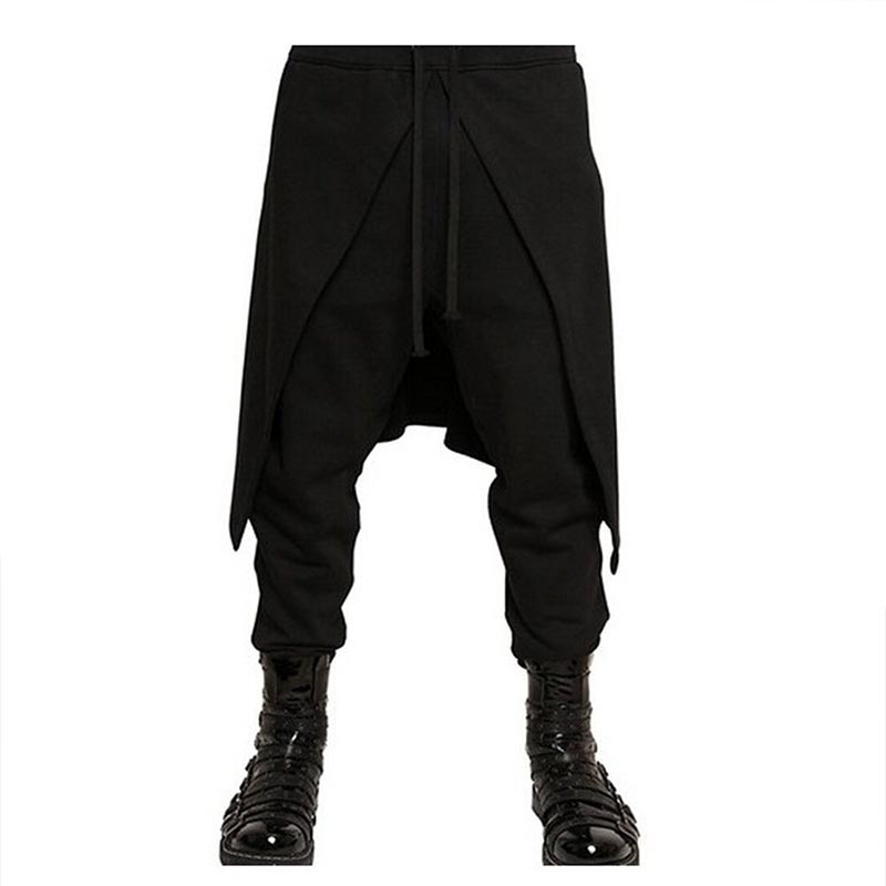 Coola herr cargo byxor herr gotisk punk stil harem byxor svarta utomhus hip hop wear skinny herr byxor byxor