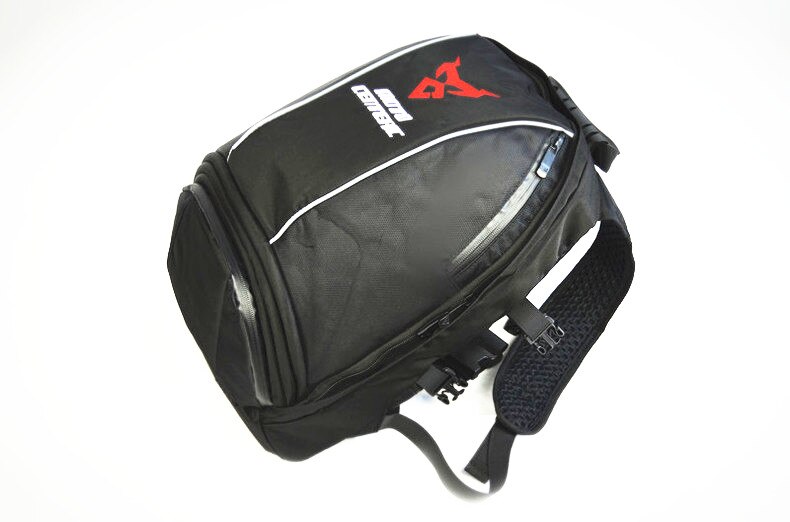 Motorcycle helmet bag Cycling motorbike backpack helmet bag Reflective waterproof Luggage tail bag High capacity Top cases: Red