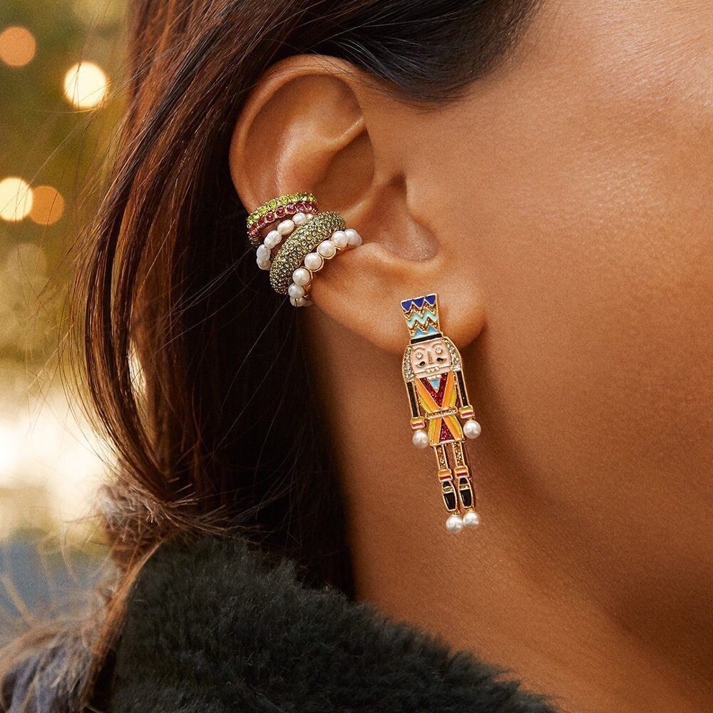 Beste Dame Bb Trendy Geliefde Notenkraker Clara Statement Oorbellen Voor Vrouwen Lavish Kerst Vriendin Giftsjewelry