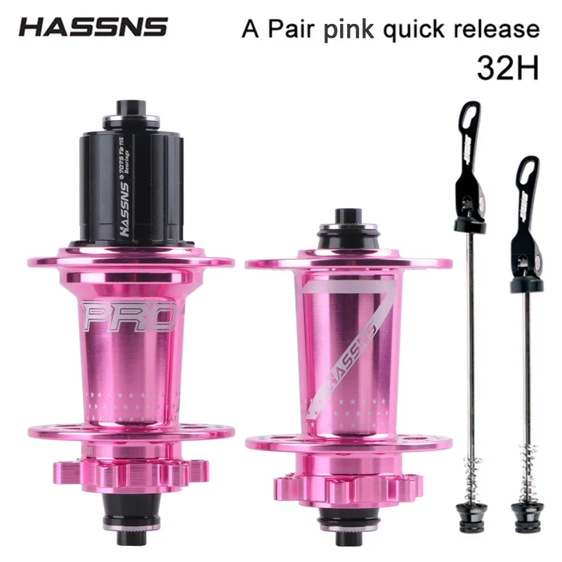 Hassns cube  k7 pro 32/24 -håls mtb-nav med bullriga cyklar och fyra baknav med 6 spärrhakar, lämplig för 7/8/9/10/11/12 växlar