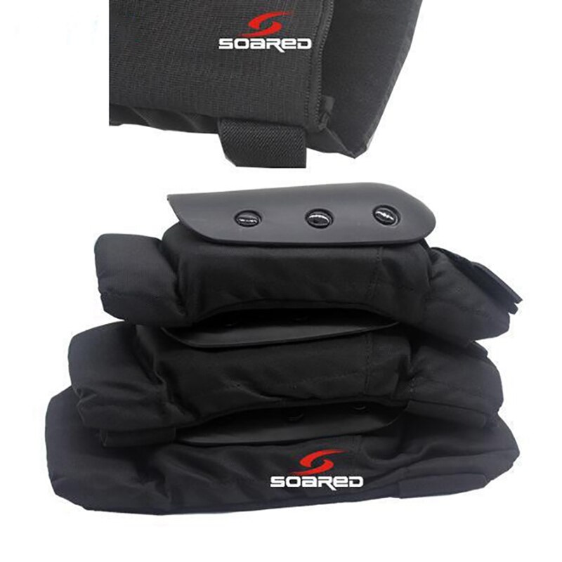 SOARED Thicken Ski Snowboard Roller Skating Thicken Knee Protector Brace Pad Black L & Skiing Armfuls Wrist Support