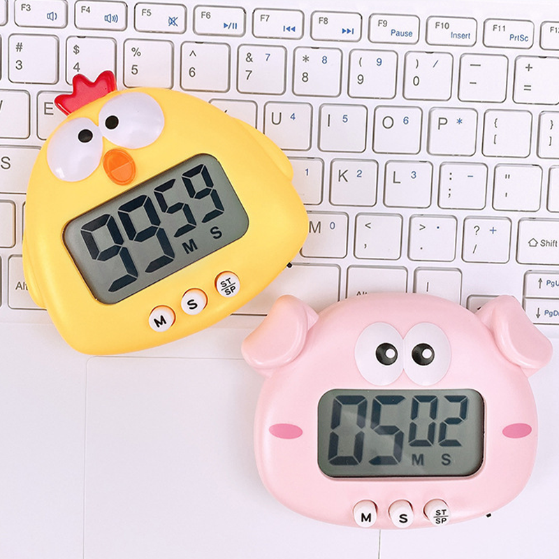 Timer digitale per bambini studio Cucina Conto alla rovescia Sveglia Timer da studio per bambini Simpatici animali Timer Cucina gadget da cucina Regalo Nuovo