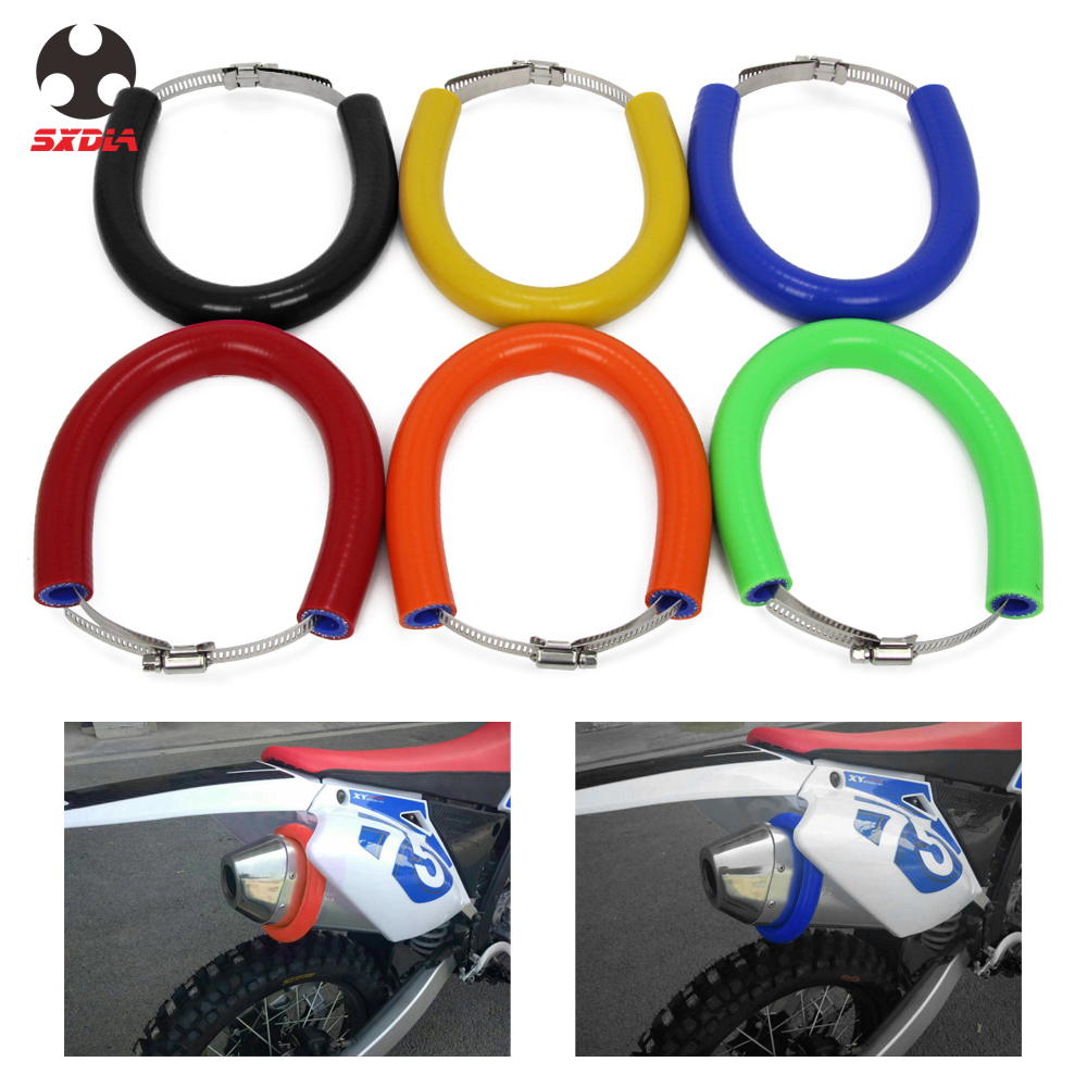 Universal motorcykel oval udstødningsbeskytter kan dække til ktm dirt bike tilbehør silikone guard anti 250 350 450 500 cc