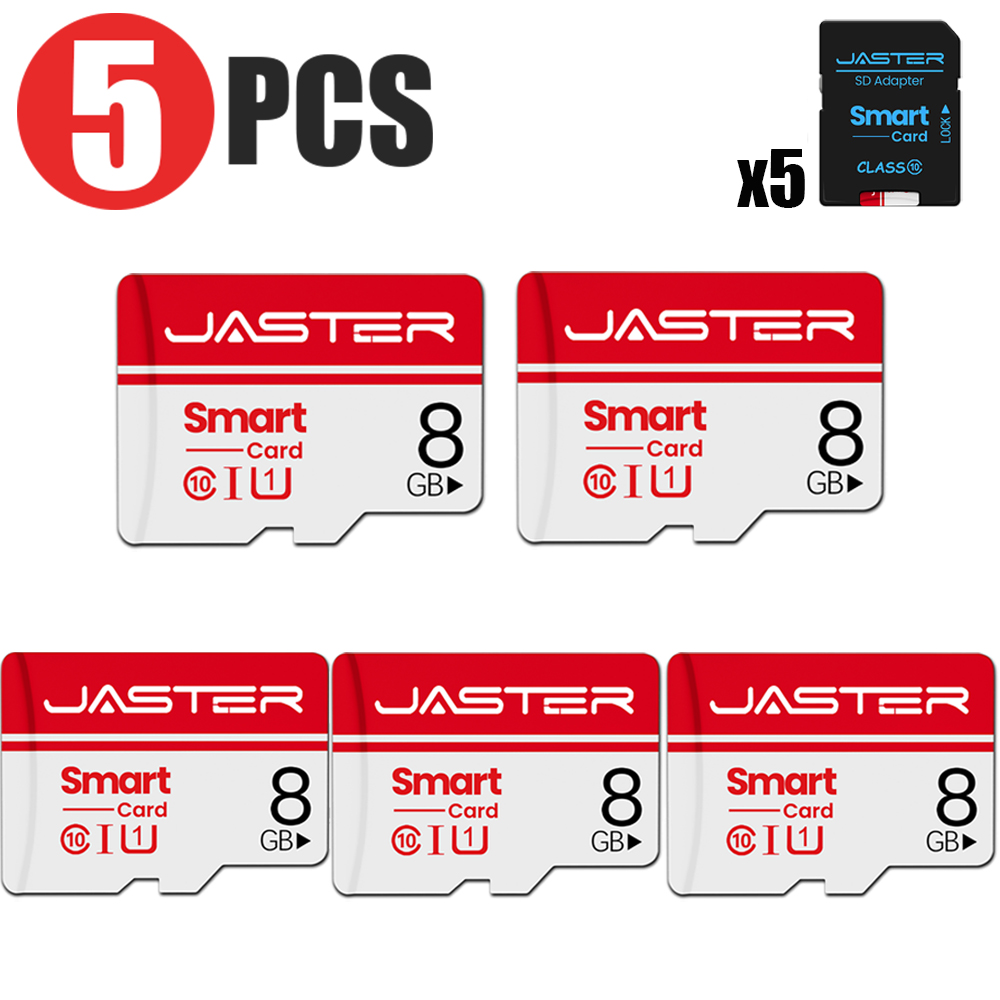 5pcs/lot Micro TF Card 4GB 8GB 16GB 32GB 64GBhigh Speed Class 10 Mini Sd Card 128GB Mini Flash Memory Card for Smartphone: 8 GB