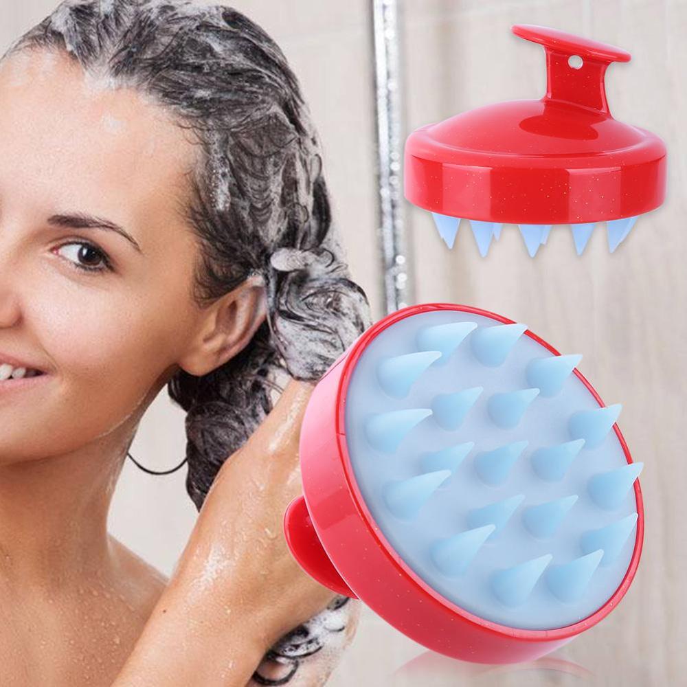 Mini Handheld Silikon Kopf Körper haar Massage Pinsel Shampoo Haar Waschen pinsel Dusche Pinsel Bad Spa Abnehmen