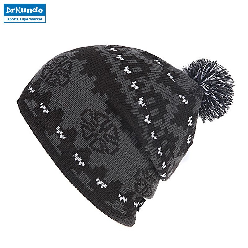 Unisex varma vinterstickade skidmössor för män och kvinnor skullies and beanies snowboardkeps