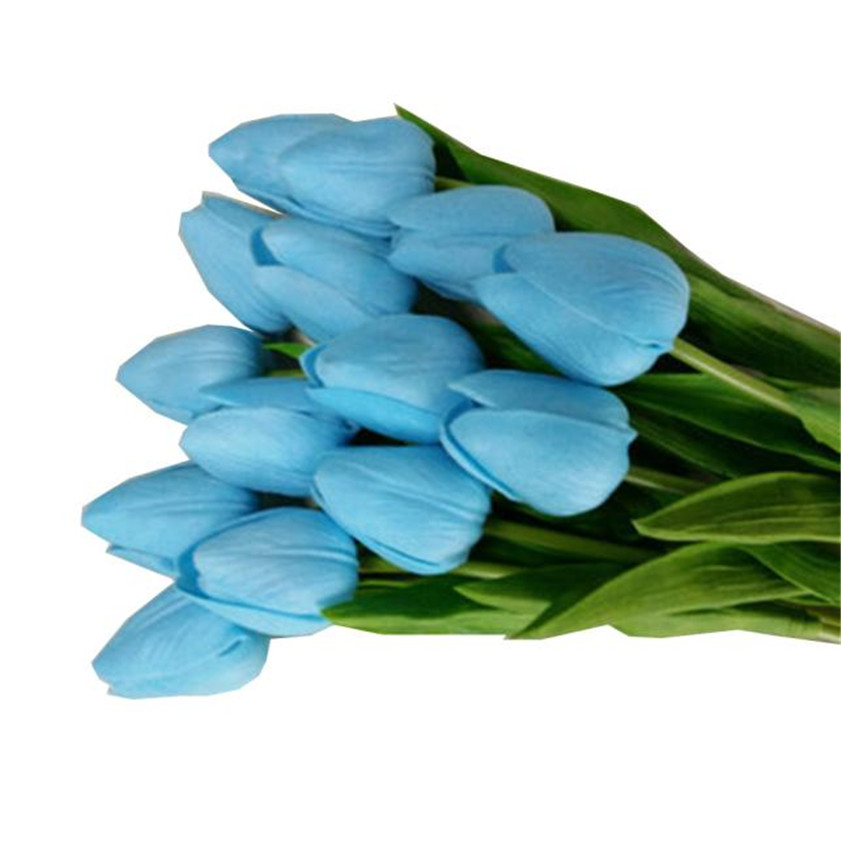 Null Tulpe Künstliche Blume Latex Real berühren Braut Hochzeit Strauß Heimat Dekor, 10 stücke Gelb