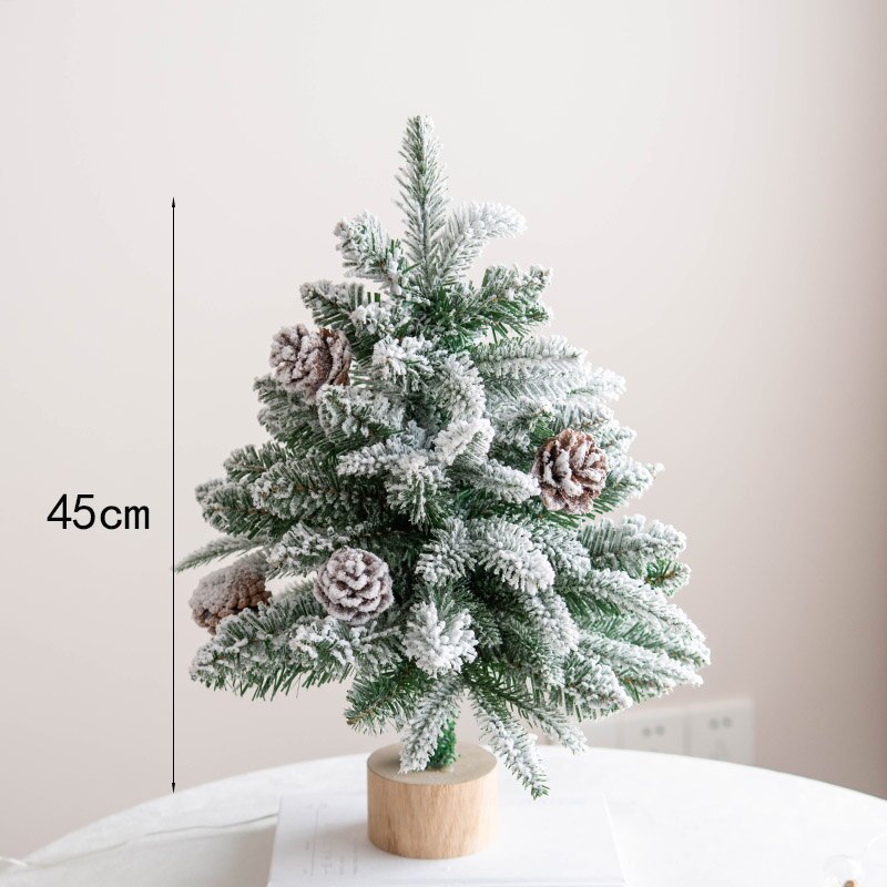 45/60cm Mini Christmas Tree with Red Fruit Trinkets Pine Cone Christmas Desktop Year Decorations Desktop Decoration: 45cm Pine Cone Tree
