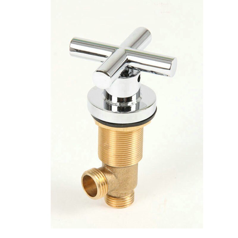 MTTUZK Solid Brass Chrome Finish Bathtub Cold Water Control Valve Bath Shower Mixer Bathtub Faucet 5 Hole Tap Switch Valve: cold water valve