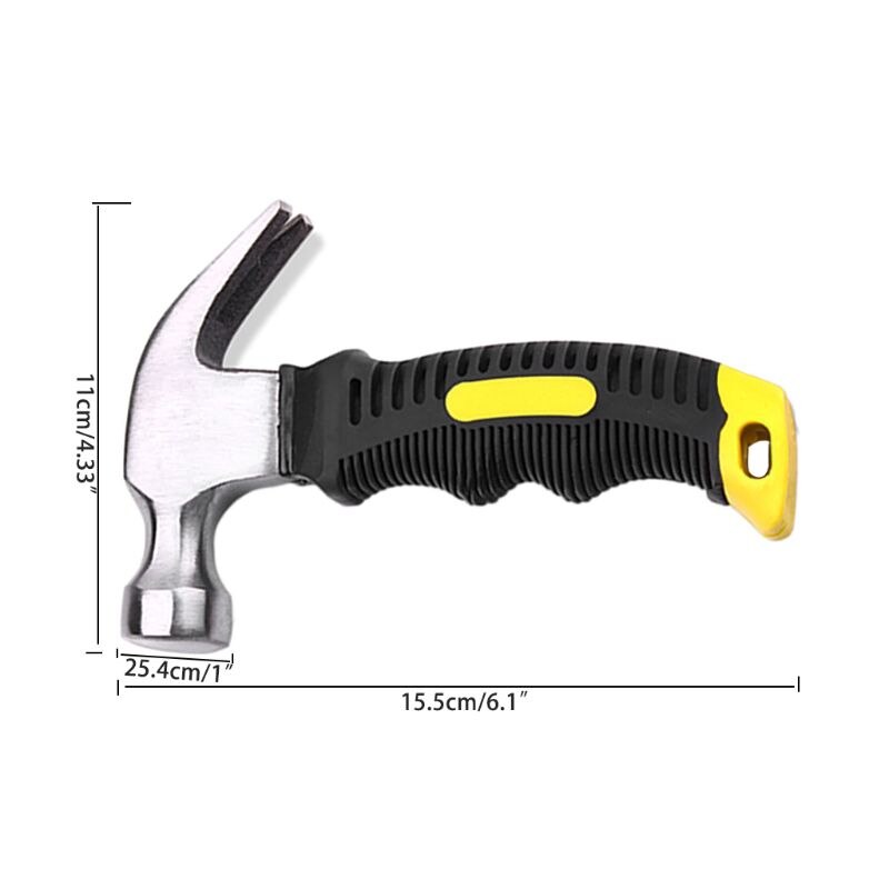 Multifunctional Mini Claw Hammer Wood Working Tool Nail Hammer Escape Hammer
