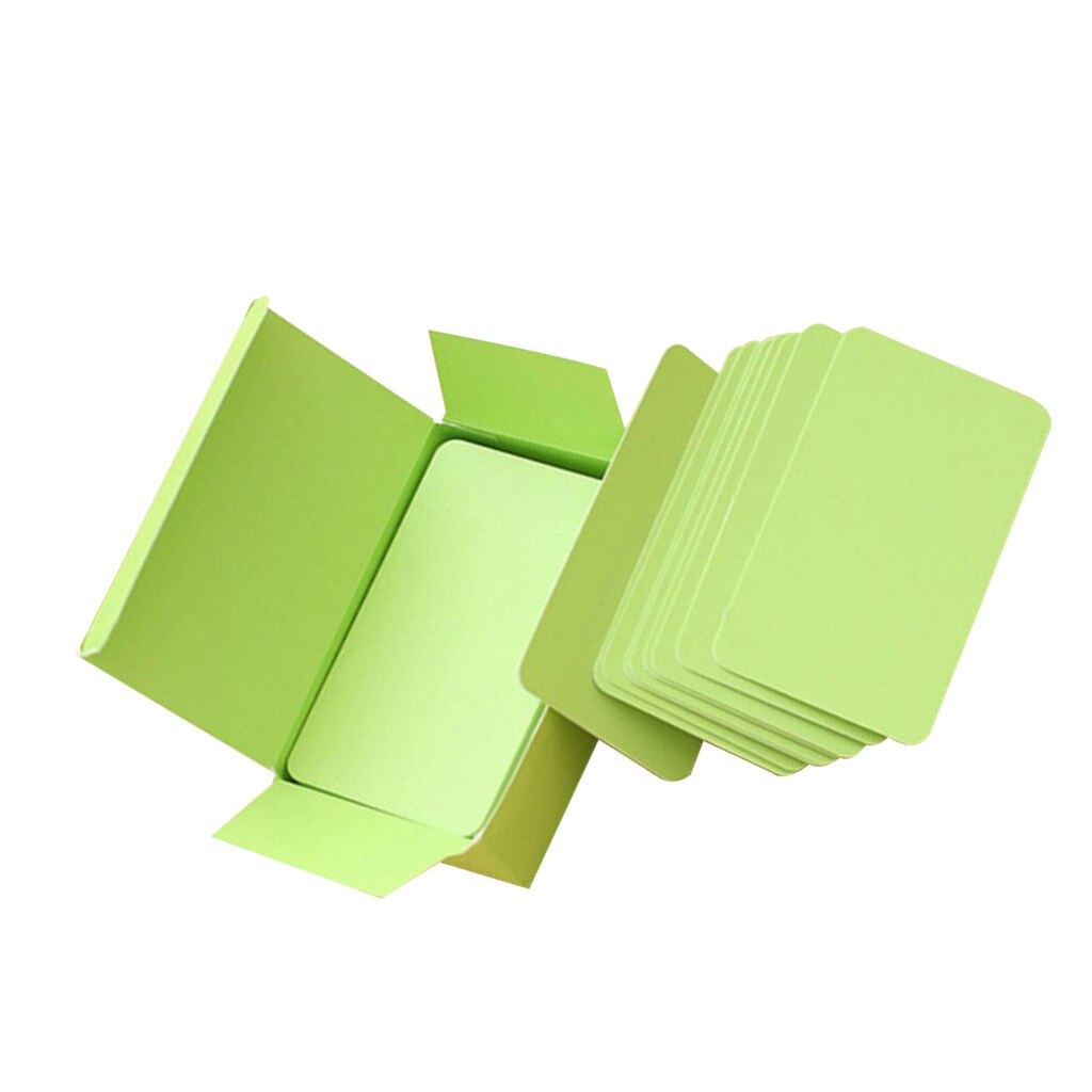 8- farvet papir tomt indeks flashcards diy hilsen hurtig besked note kort: Grøn