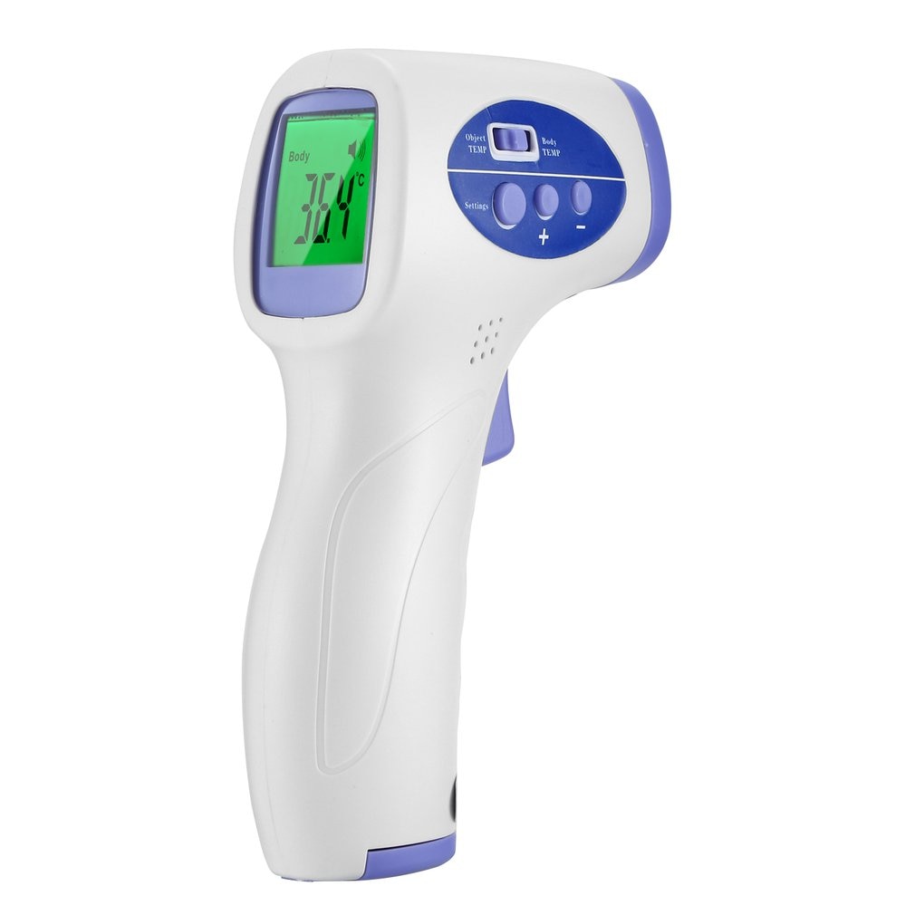 Digital infrared thermometer sensor object non-contact measurement device three-color backlight setting mode 99 ℃ and switchable