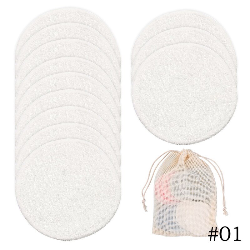 12 Tampons Démaquillants Réutilisables Aroma Garden - Bambou Et Coton