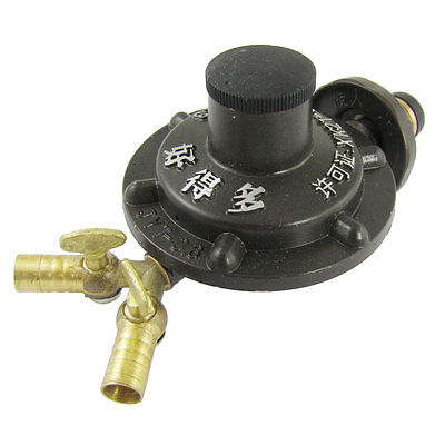 Bottled Compressed Gas Pressure Regulator Valve Coffee Gold Tone