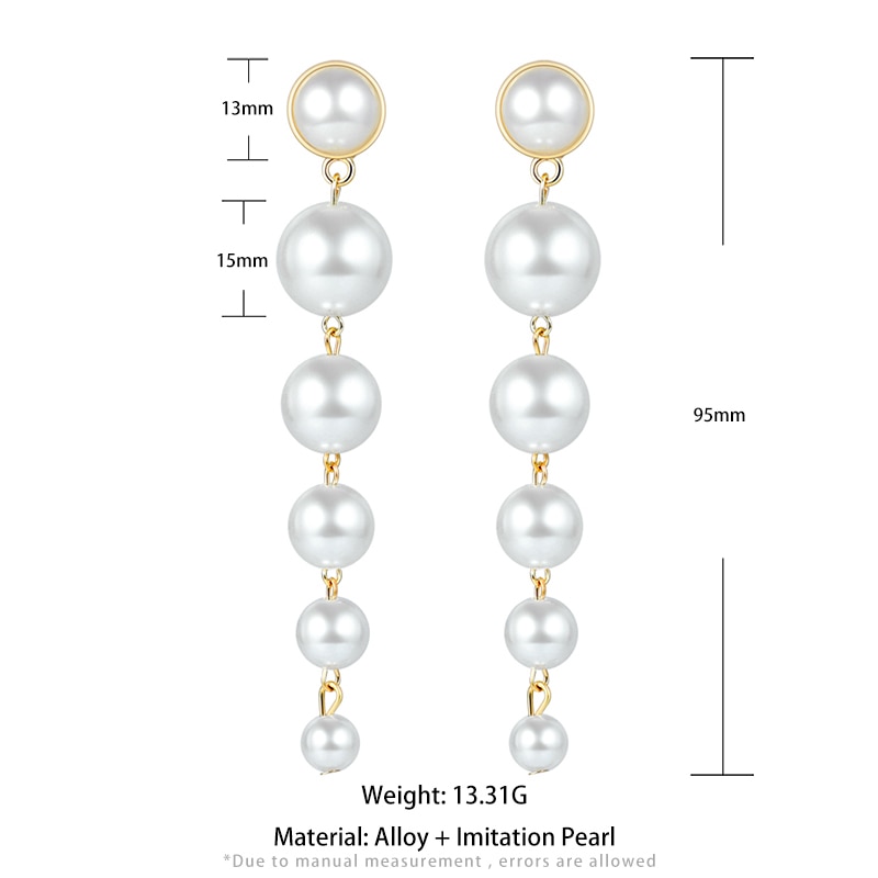 Boucles d'oreilles créoles en perles de culture coréennes, couleur or, simples, en forme de grand cercle, pour femmes, bijoux de mariage