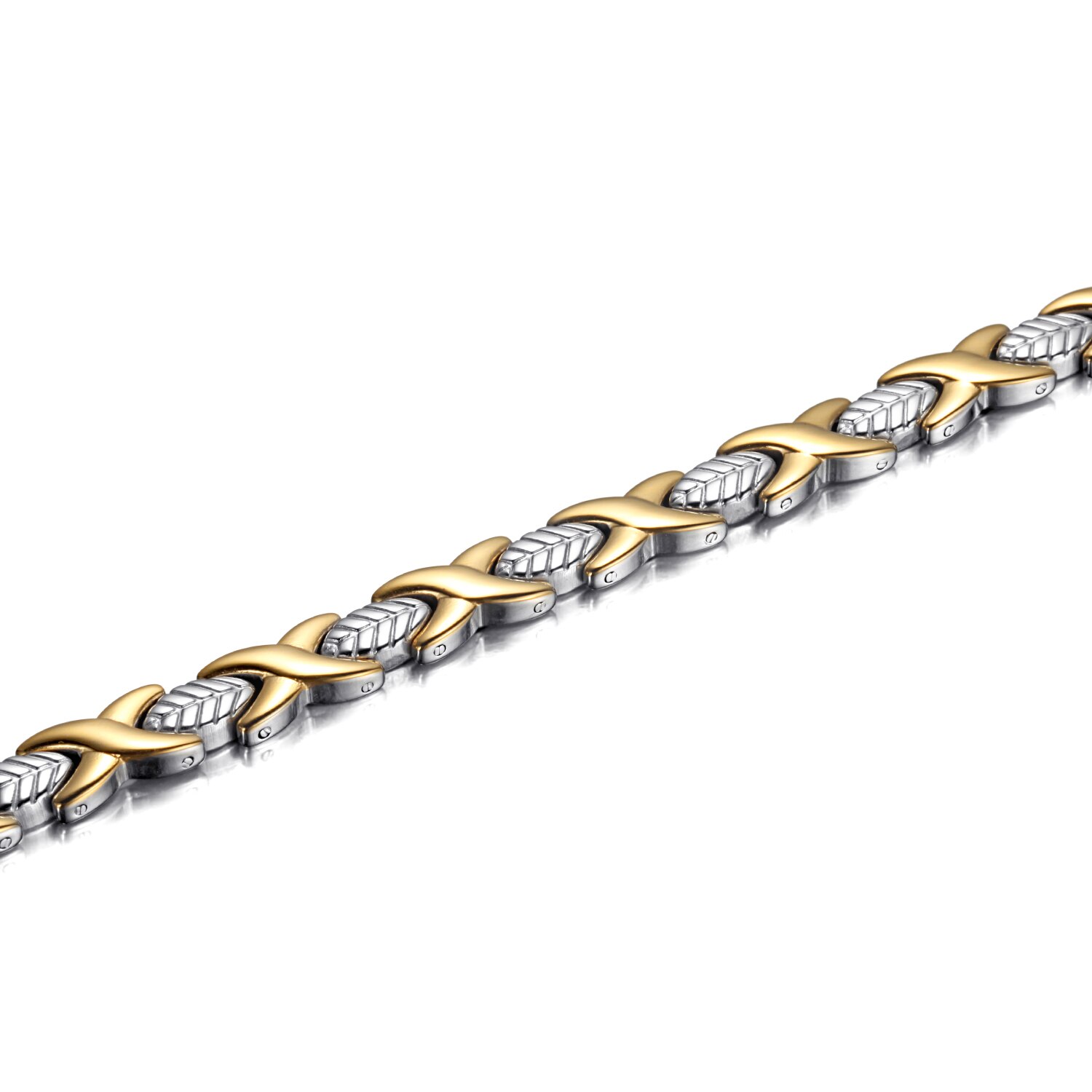 RainSo Healing FIR Magnetic Bio Energy Women's Bracelets Stainless Steel Charm Bracelets Germanium Hologram Jewelry for Women