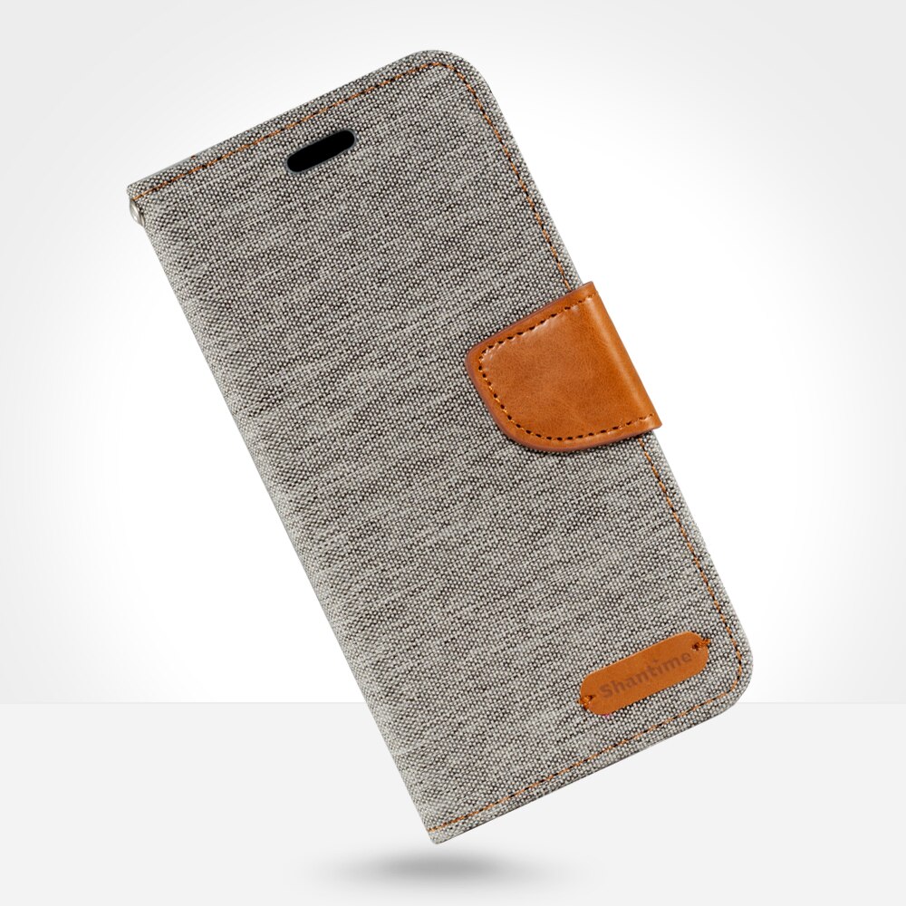 Pu Leather Flip Case Voor Wiko Y82 Business Case Voor Wiko Y82 Kaarthouder Siliconen Fotolijst Case Wallet Cover: Grey