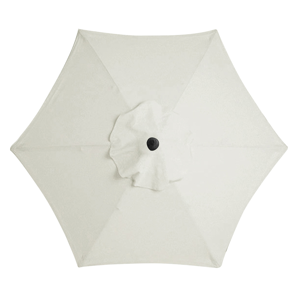 Parasol de 6 huesos sin soporte, sombrilla de 2m, tela reemplazable, protección UV impermeable para exteriores, playa y jardín: Beige