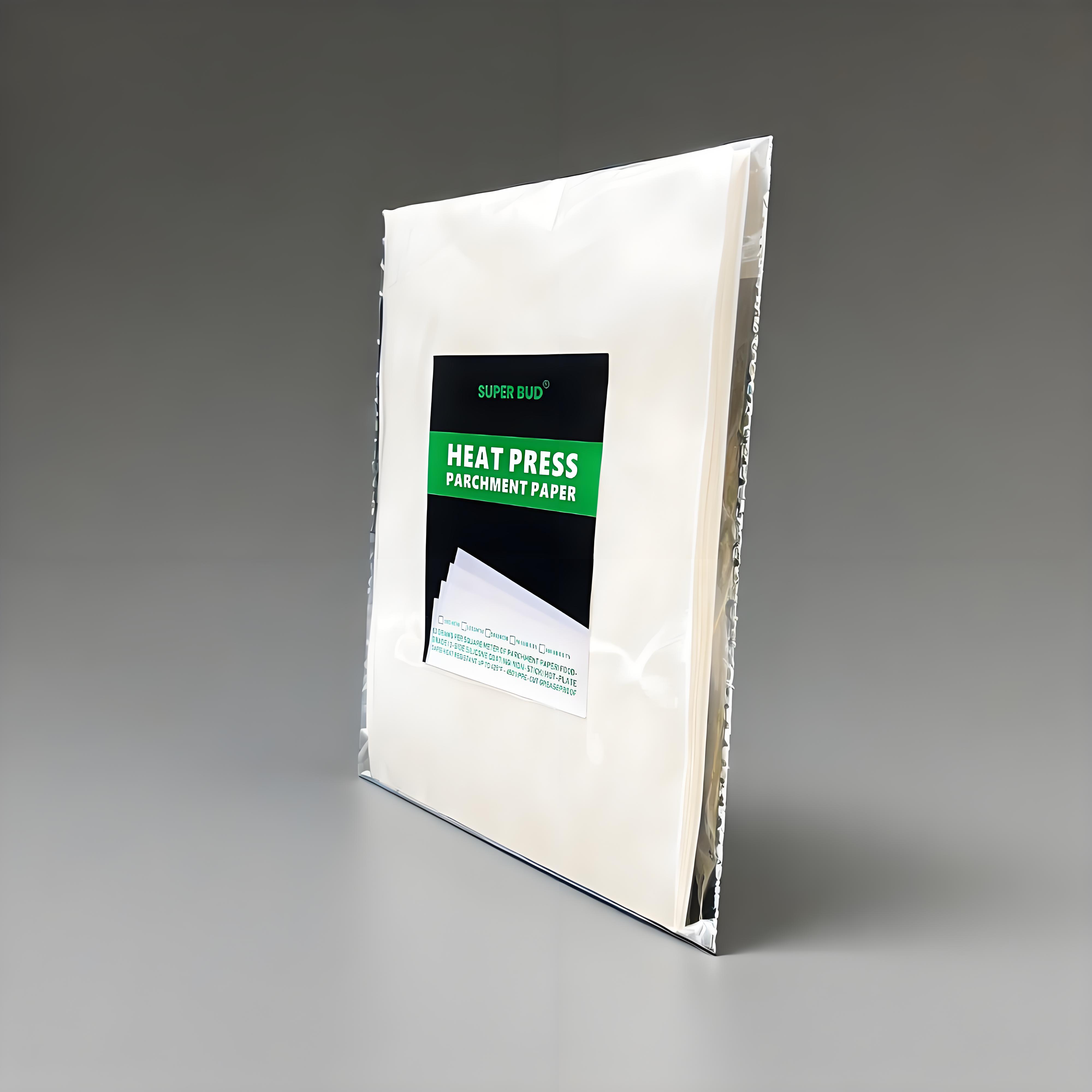50/100 Sheets Rosin Press Paper Heating Press Pre-Cut Scrapers Friendly Parchment Paper Slick Silicone Coating on 2-Sides (52g)