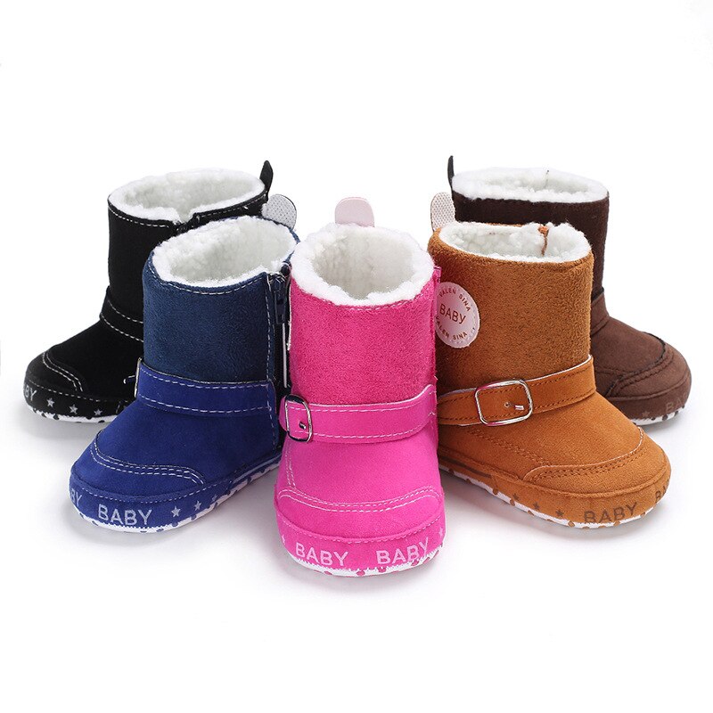 Baby Meisjes Jongens Snowboots Peuter Schoenen Winter Half Laarzen Baby Zachte Bodem Schoenen