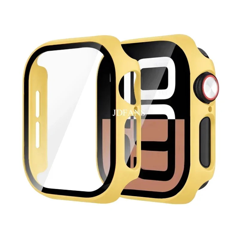Glass+PC Case For Apple Watch S10 46MM 42MM Accessories HD Tempered Screen Protector Hard Bumper iWatch Series 10 Cover 42 46 mm