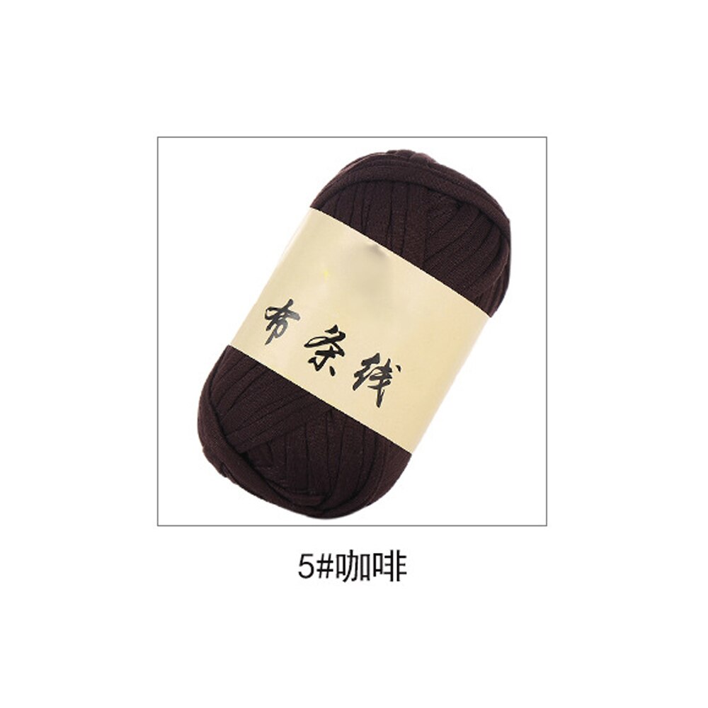 30M Weven Draad Garen Zachte Polyester Geweven Zak Tapijt Diy Hand-Gebreide Materiaal Wol Breien Gevlochten Doek Garen vrouw: Coffee