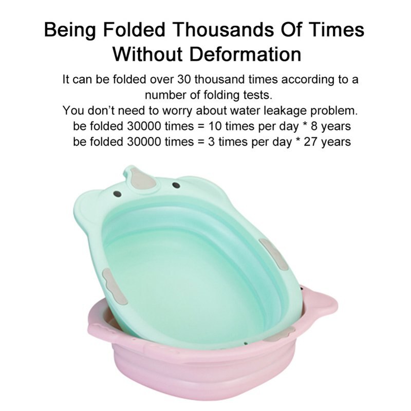 freundlicher Klapp Waschbecken Baby Arsch waschen Tragbare Baby Waschen Becken Kunststoff zerschmettern nachweisen Badewanne Gesicht Fuß Waschbecken rosa