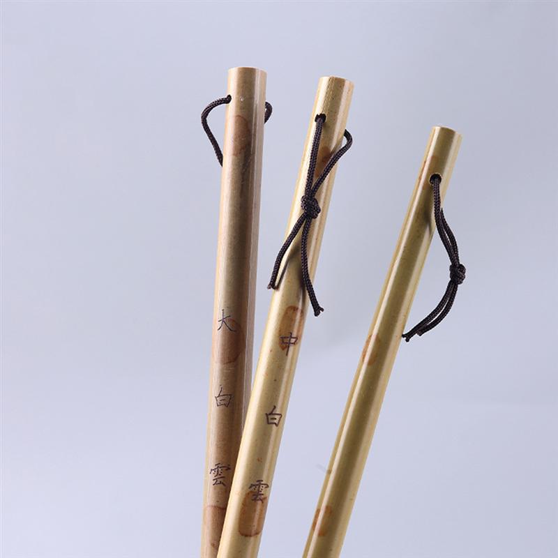 3 Pcs Professionele Elastische Haar Chinese Kalligrafie Kanji Japanse Sumi Tekening Borstel Voor Schrijven Praktijk (Beige, maat S M L)