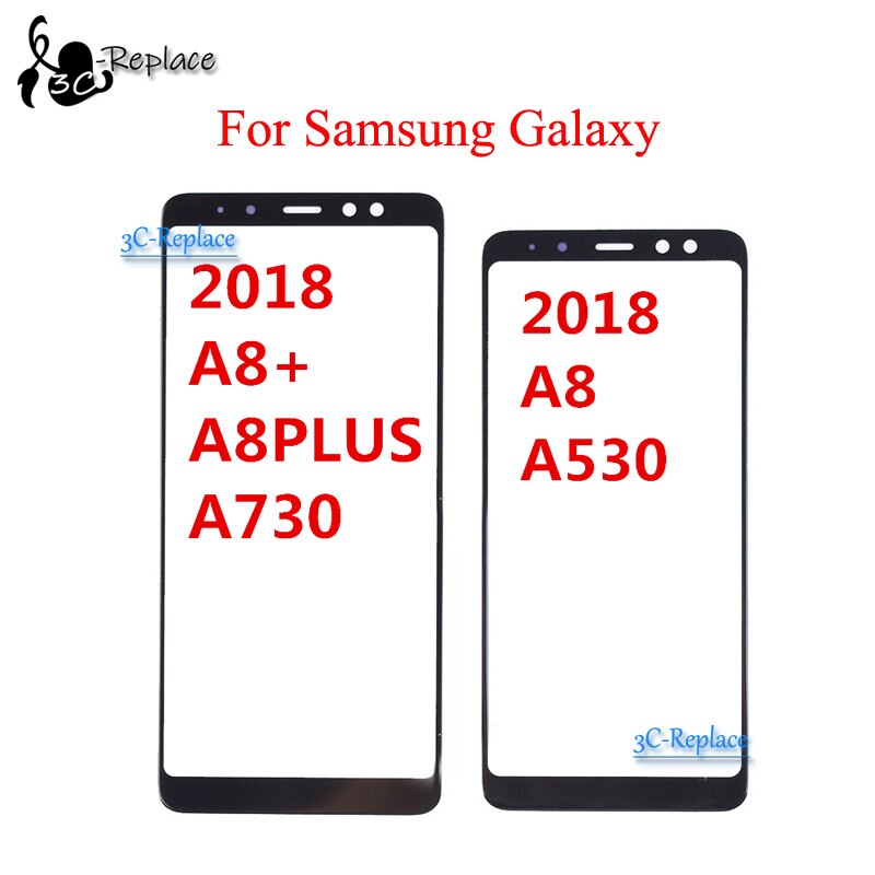 For Samsung Galaxy A8 A530 A8 Plus A8+ A730 Front Touch Screen Glass Outer Lens Replacement SM-A530F SM-A730F