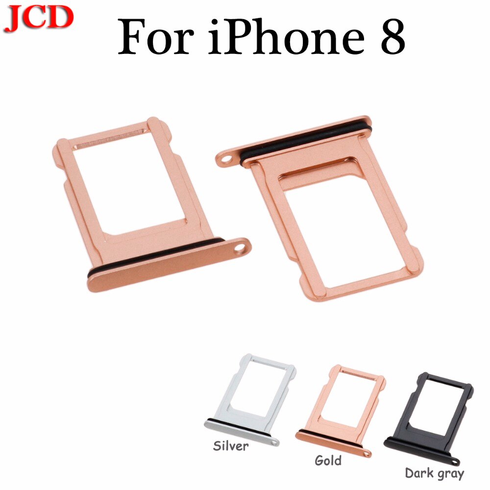 JCD Para iphone Nano SIM Card Tray Titular Slot para iphone 8 8 Plus Parte Substituição Do Cartão SIM Titular do Cartão Adaptador soquete para Apple