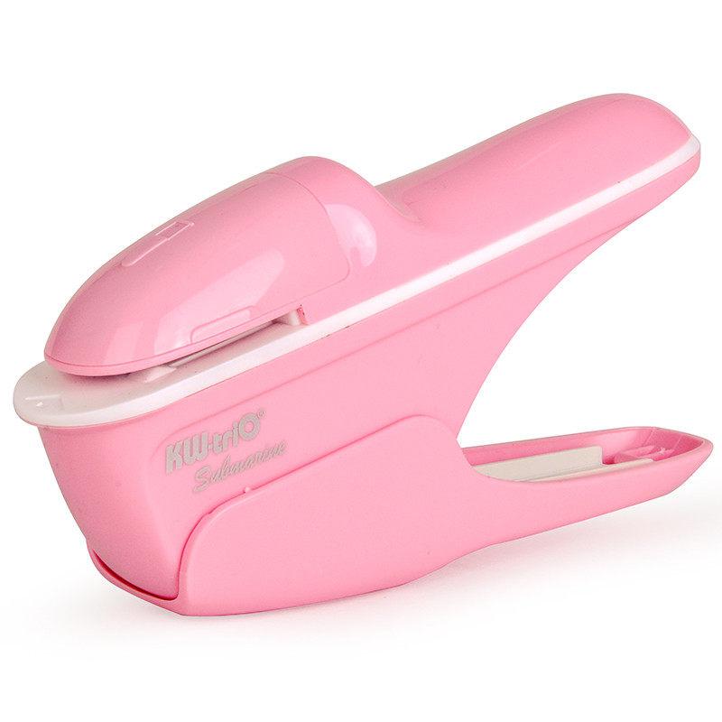 Staple-free Manual Stapless Stapler Staple Free Stapler Stapleless Stapler Paper Stapler Without Staples Office Supplies: Pink